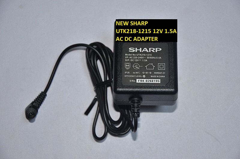 NEW UTK218-1215 AC DC ADAPTER SHARP 12V 1.5A AC100-240V